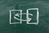 An image showing two windows with swapping arrows on