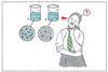 A girl in school uniform considers how concentration might affect a reaction