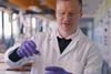 Daniel Stewart in the lab