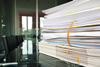 Reports on a desk