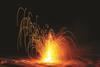 The explosive reaction of sodium metal in water