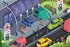An illustration of a fast charging station for cars