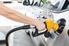 Person putting petrol into a car