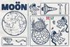 An image showing a diagram illustration with instructions for building the Moon
