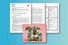 An image showing the pages available in the download with leaves in the shape of a 15 in the foreground. 