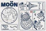 An image showing a diagram illustration with instructions for building the Moon