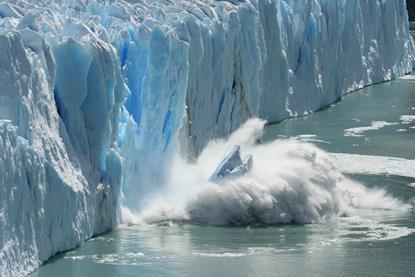 Climate Change - Antarctic Melting Glacier in a Global Warming Environment