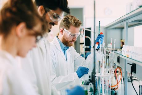 Students in the lab
